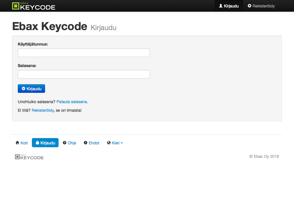 Keycode login